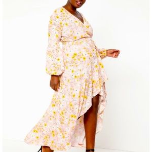 Eloquii Floral Wrap dress